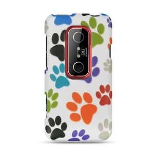 Hard Snap on Shield With MULTI COLOR DOG PAWS Design Faceplate Cover 