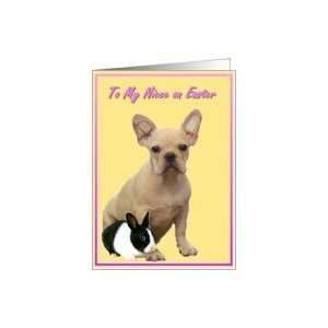  Happy Easter Niece French Bulldog Card Health & Personal 