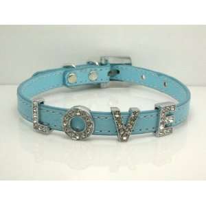 Extra Small Baby Blue Swarovski Grade Crystal Collar for Cat/dog with 