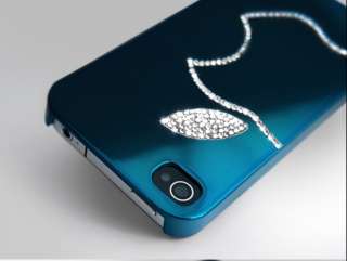 New Blue Apple Swarovski Diamond Crystal Luxury Hard Case Cover For 