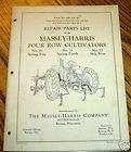 Massey  Harris 106 and 107 Cultivators owners manual