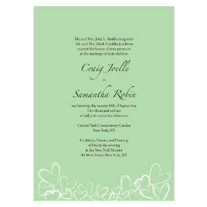   Hearts Invitation   Daiquiri Green