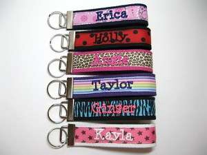 Personalized Monogrammed Keychain   Boutique Ribbon Fob  