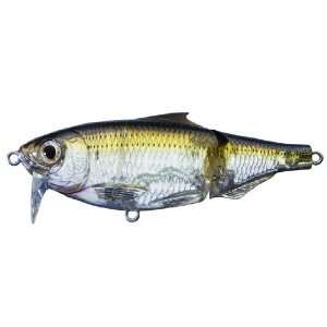  LiveTarget Scaled Sardine Wakebait   4.5 Ghost Amber 