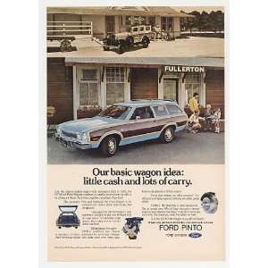  1974 Ford Pinto Wagon with Squire Option Print Ad