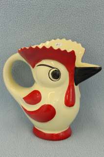 Deco Czech Pottery Ditmar Urbach Rooster pitcher 6  