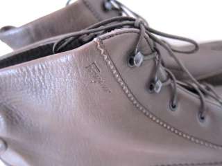 Salvatore Ferragamo Clement Mens Leather Boots Brown 11.5 EU 44.5 Made 