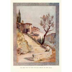  1909 Color Print Ward Tuscany Italy Italia Tuscana Villa 