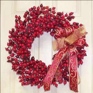  Grande Burgundy Berry Christmas Wreath WR4428B 45