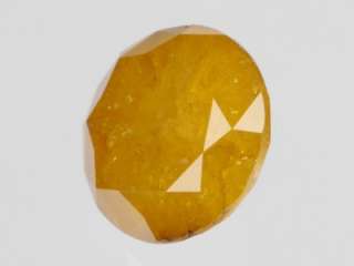 89ct Intense Deep Fancy Yellow All Natural Round Brilliant Rose Cut 
