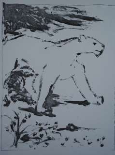 Pablo PICASSO  original SIGNED ETCHING   The Panther # on VELLUM 