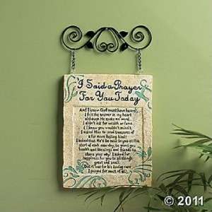 CUTE I SAID A PRAYER FOR YOU TODAY WALL PLAQUE NEW  