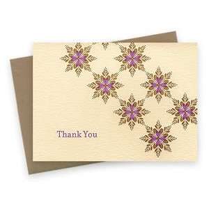  Night Owl Paper Goods Fern Violet Stars Letterpress Card 
