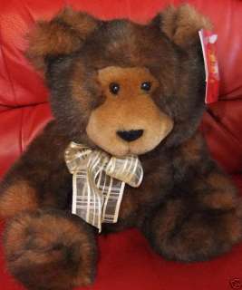 TOY BEAR BROWN DAN DEE LIMITED EDITION RIBBON NWT NEW  