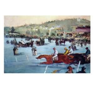   Races At The Bois De Boulogne by douard Manet, 24x18