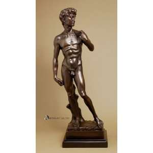 Bronze David By Michelangelo Sculpture 