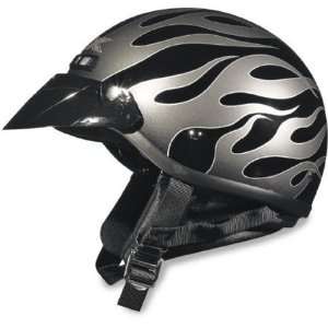  AFX FX 7 Flame Half Helmet Small  Black Automotive