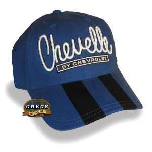  Chevy Chevelle Rally Stripe Hat Cap Blue (Apparel Clothing 