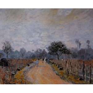   Road from Prunay to Bougival Alfred Sisley Hand Pai