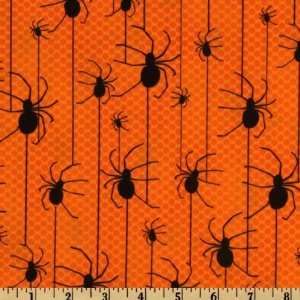  44 Wide Eerie Alley Itsy Bitsy Orange Fabric By The Yard 