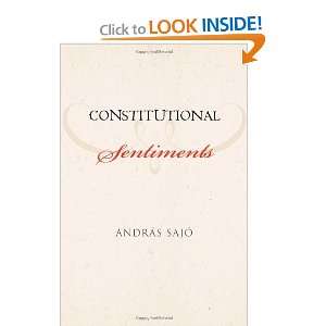  Constitutional Sentiments [Hardcover] Andras Sajo Books