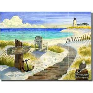 Boardwalk to the Lighthouse by Robin Wethe Altman   Tropical Beach 
