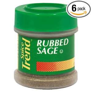 Spice Trend Sage Rubbed, 0.2500 ounces (Pack of 6)  