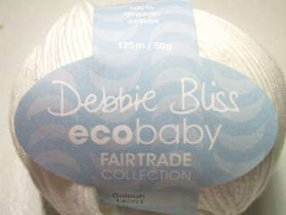 Debbie Bliss Eco Baby White #01 Fair Trade Yarn Per Skein  
