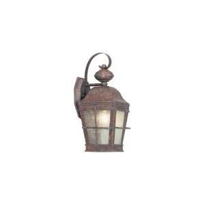 Open Box   Nantucket Burl Outdoor Wall Sconce 7 W Livex Lighting 2415 