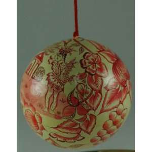  Sadek Red Cream Christmas X mas Ornament Ornaments NEW 