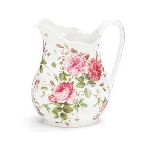 Saddlebrook Rose Pitcher Porcelain Elegant Rose  Kitchen 