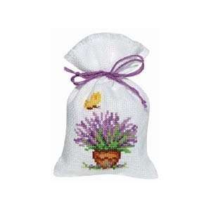  Lavender Sachet Bag Counted Cross Stitch Kit