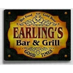  Earlings Bar & Grill 14 x 11 Collectible Stretched 