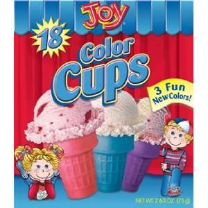 Joy Color Cups Ice Cream Cones, 18 ct, 2.63 oz box (Pack of 8)  