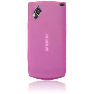  Samsung S8500 Wave Silicone Skin Case   Clear Hot Pink 