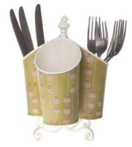 Metal Utensil Holder Holiday Rotating Caddy Home&Office  