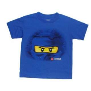  Lego Ninjago Jay Blue Ninja Face Boys T shirt Clothing