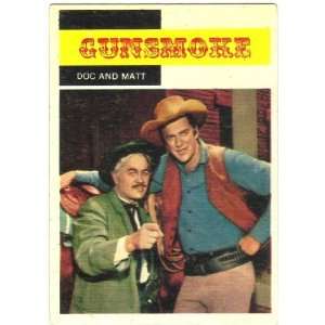  1958 Topps TV Westerns Trading Card #3 Gunsmoke Doc and 
