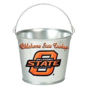  Oklahoma State Cowboys Bucket 5 Quart Galvanized Pail 