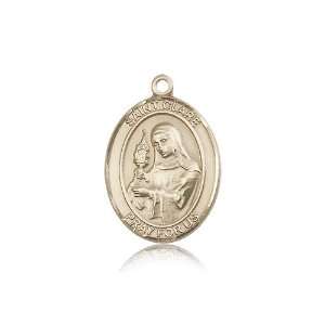  14kt Gold St. Clare of Assisi Medal Jewelry
