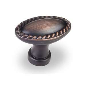  Oil Rubbed Bronze Cabinet Knob   Oval Rope Trim 