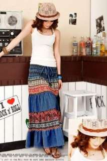  Quality Stunning Bohemian Japan Blue Skirt / Dress M1598 