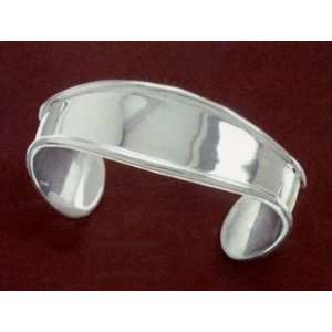  Tapered Sterling Silver Cuff Bracelet, 3/4 inch wide, 2 5 