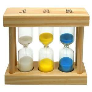  3 in 1 Sand Timer   Natural Wood Toys & Games