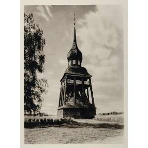  1930 Belfry Bell Klockstapel Delsbo Sweden Architecture 
