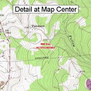  USGS Topographic Quadrangle Map   Mill Run, Pennsylvania 