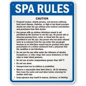  Ohio Spa Rules Sign Aluminum, 48 x 36