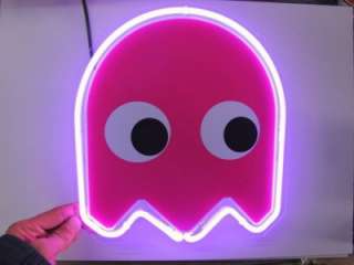 PACMAN Pink Ghost Beer Bar Pub Neon Light Sign 362 NEW  