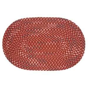  Barrington Red Braided Rug Size Oval 5 x 7 Furniture 