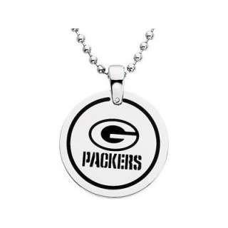  Stainless Steel Green Bay Packers Name Logo Necklace